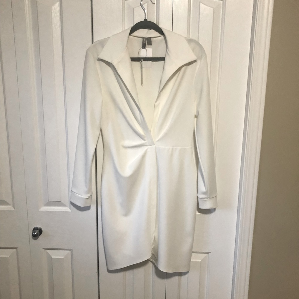 ASOS white collared dress size 8